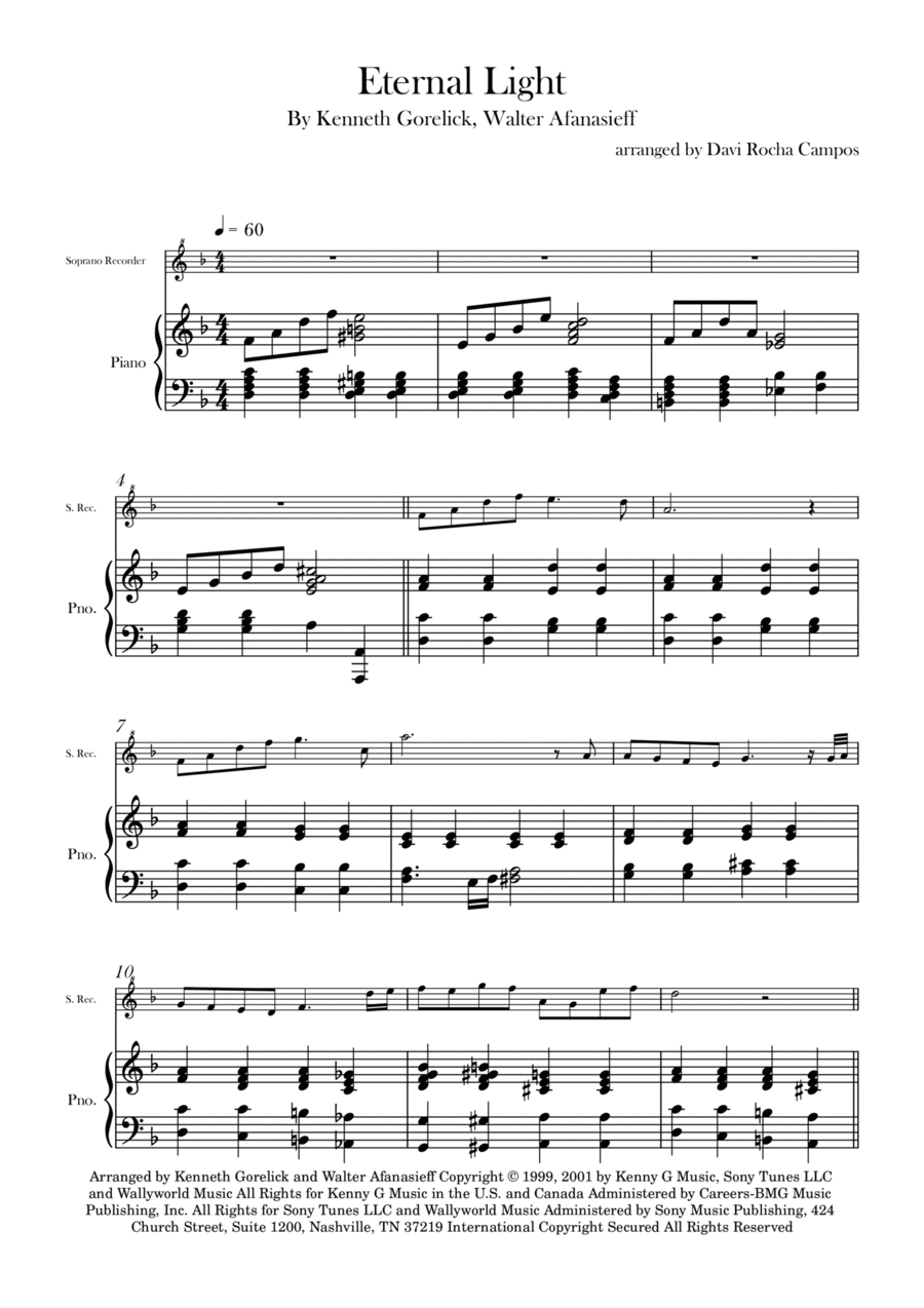 Eternal Light Chamber Music scores gallery preview page 1