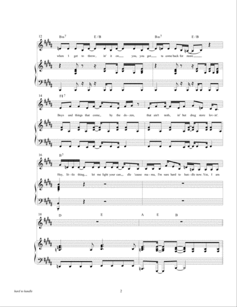 Hard To Handle Voice scores gallery preview page 4