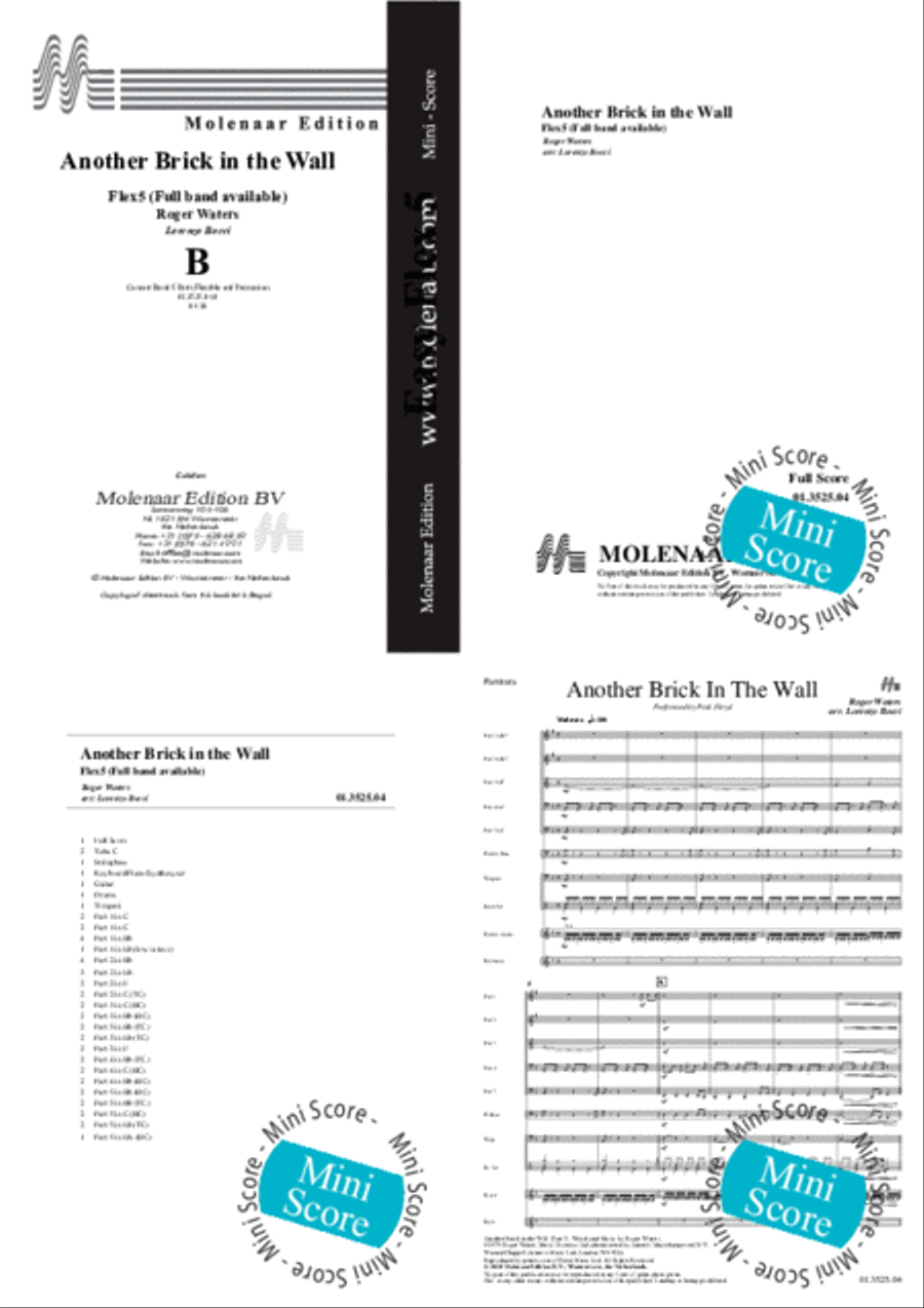 Another Brick in the Wall Concert Band scores gallery preview page 2