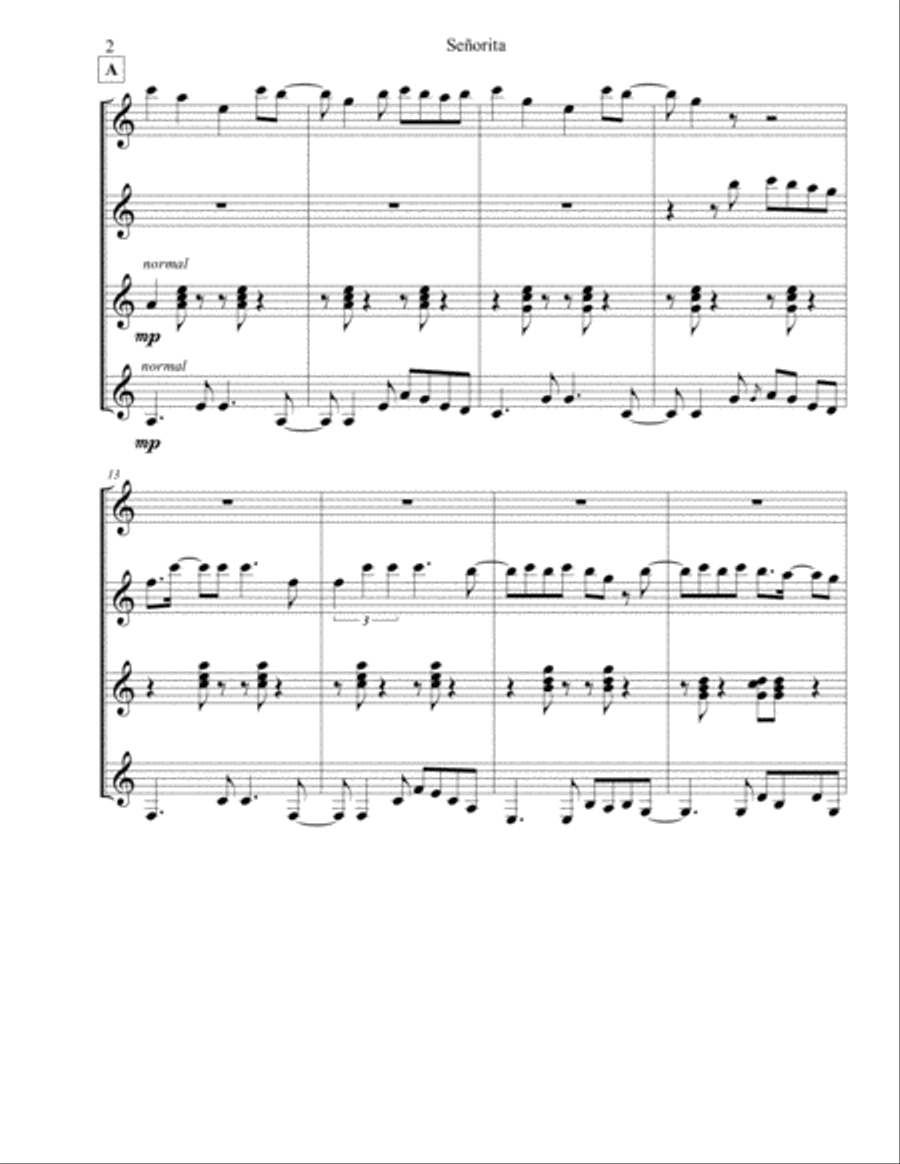 Senorita Electric Guitar scores gallery preview page 2