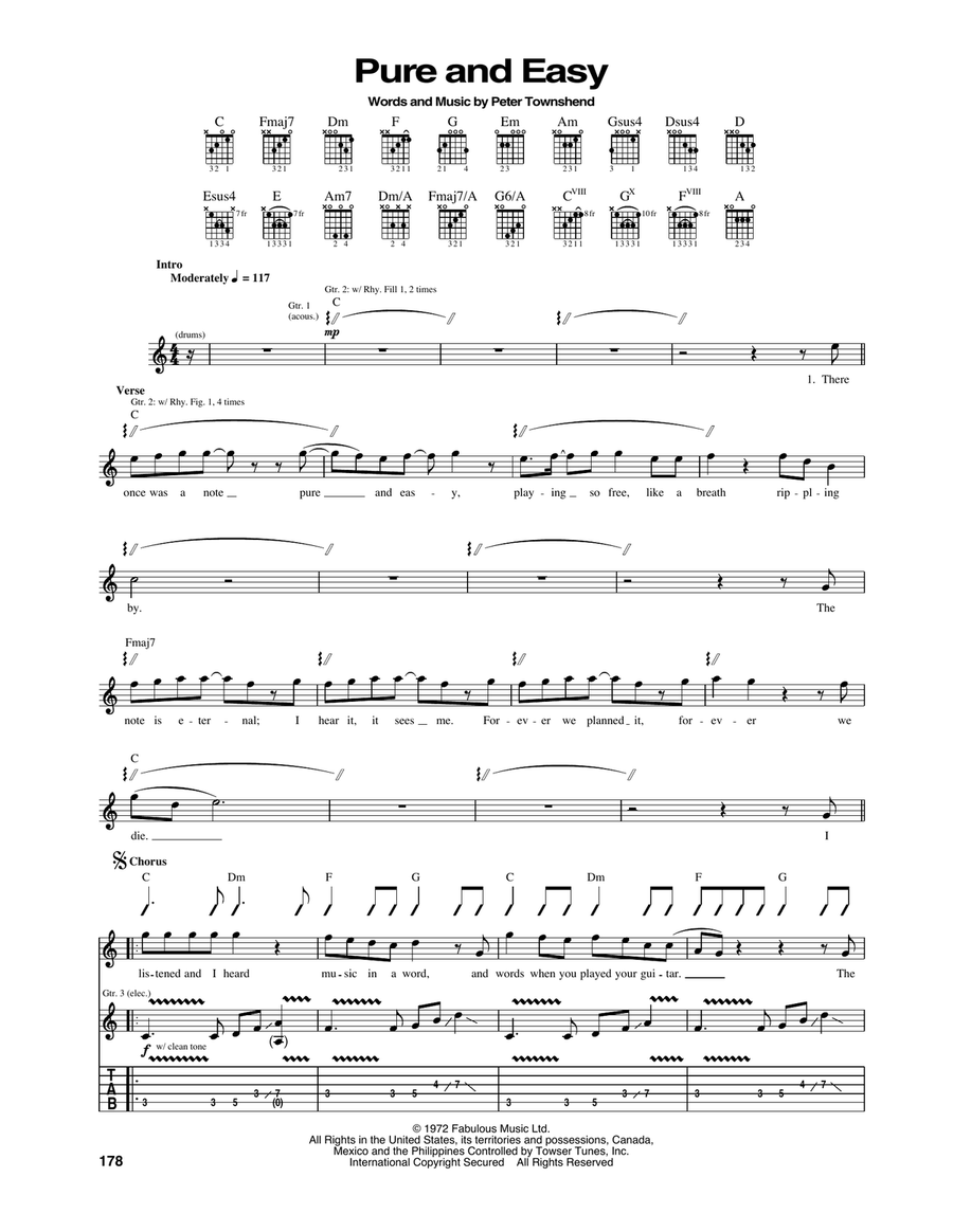 Pure And Easy Pure And Easy Acoustic Guitar scores gallery preview page 1