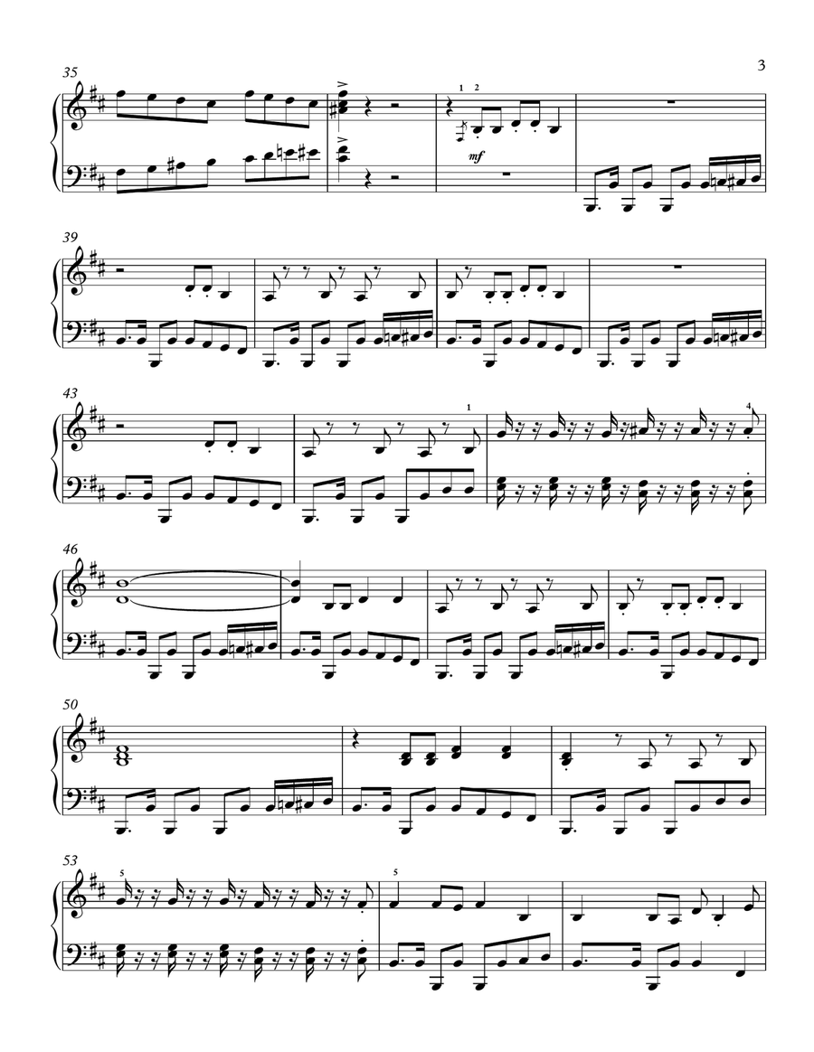 Gangnam Style Piano Solo scores gallery preview page 3
