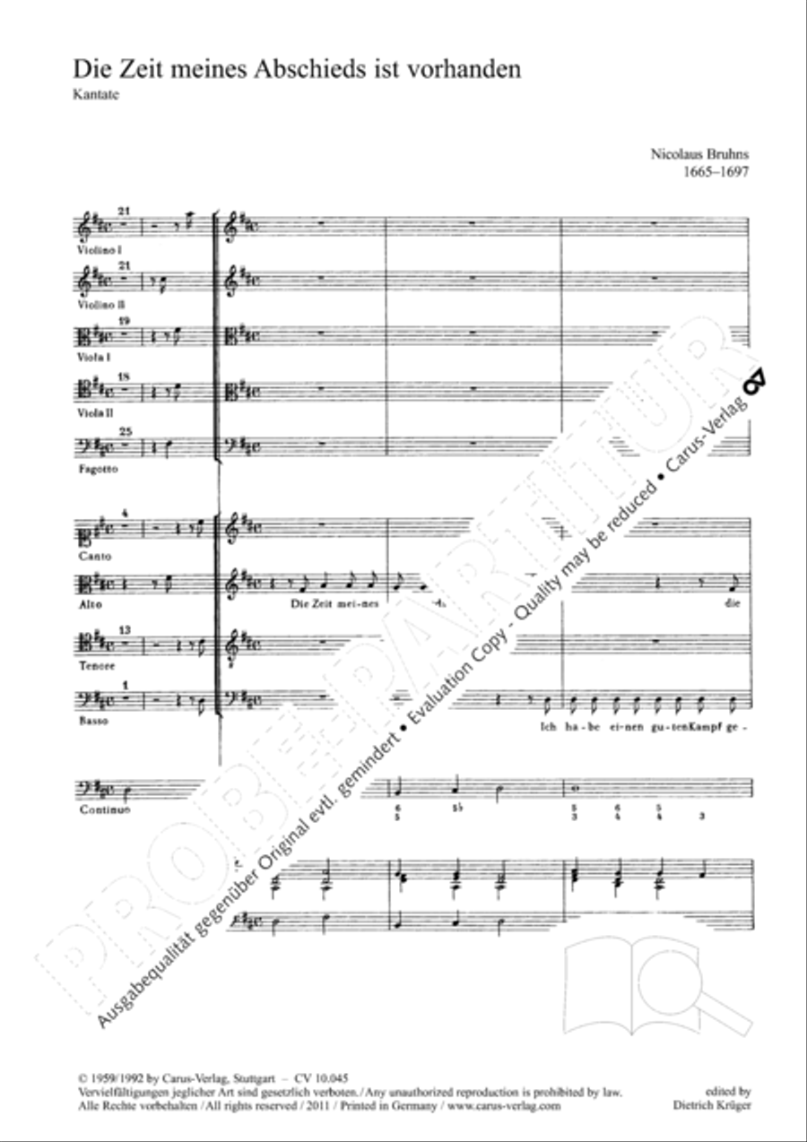 Die Zeit meines Abschieds ist vorhanden 4-Part scores gallery preview page 5