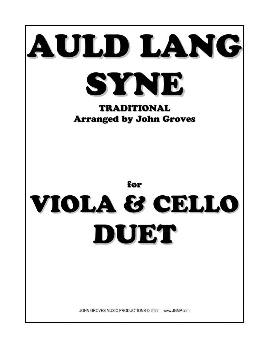 Auld Lang Syne - Viola & Cello Duet Auld Lang Syne - Viola & Cello Duet String Duet scores gallery preview page 1