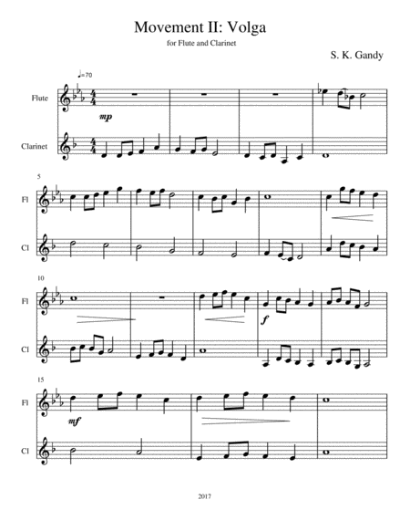 Russian Suite--Duet for Flute and Clarinet image number null