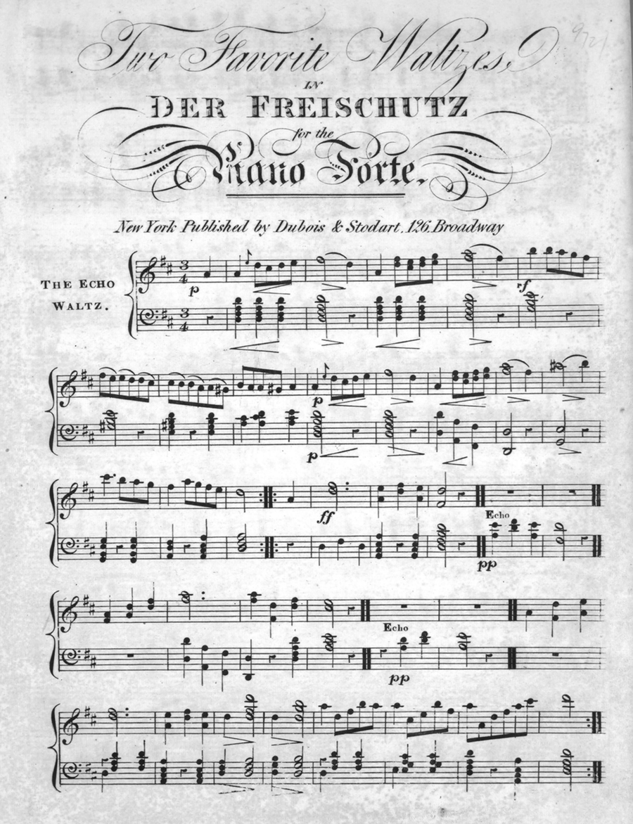 Two Favorite Waltzes in Der Freischutz for the Piano Forte