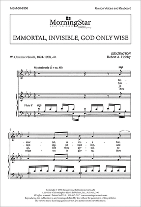 Book cover for Immortal, Invisible, God Only Wise (Choral Score)