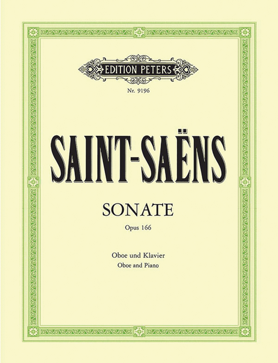 Sonata, Op. 166 - Oboe and Piano Piano Accompaniment scores gallery preview page 1