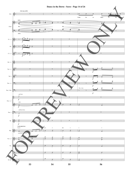 Dance in the Dawn - Orchestration (pdf)