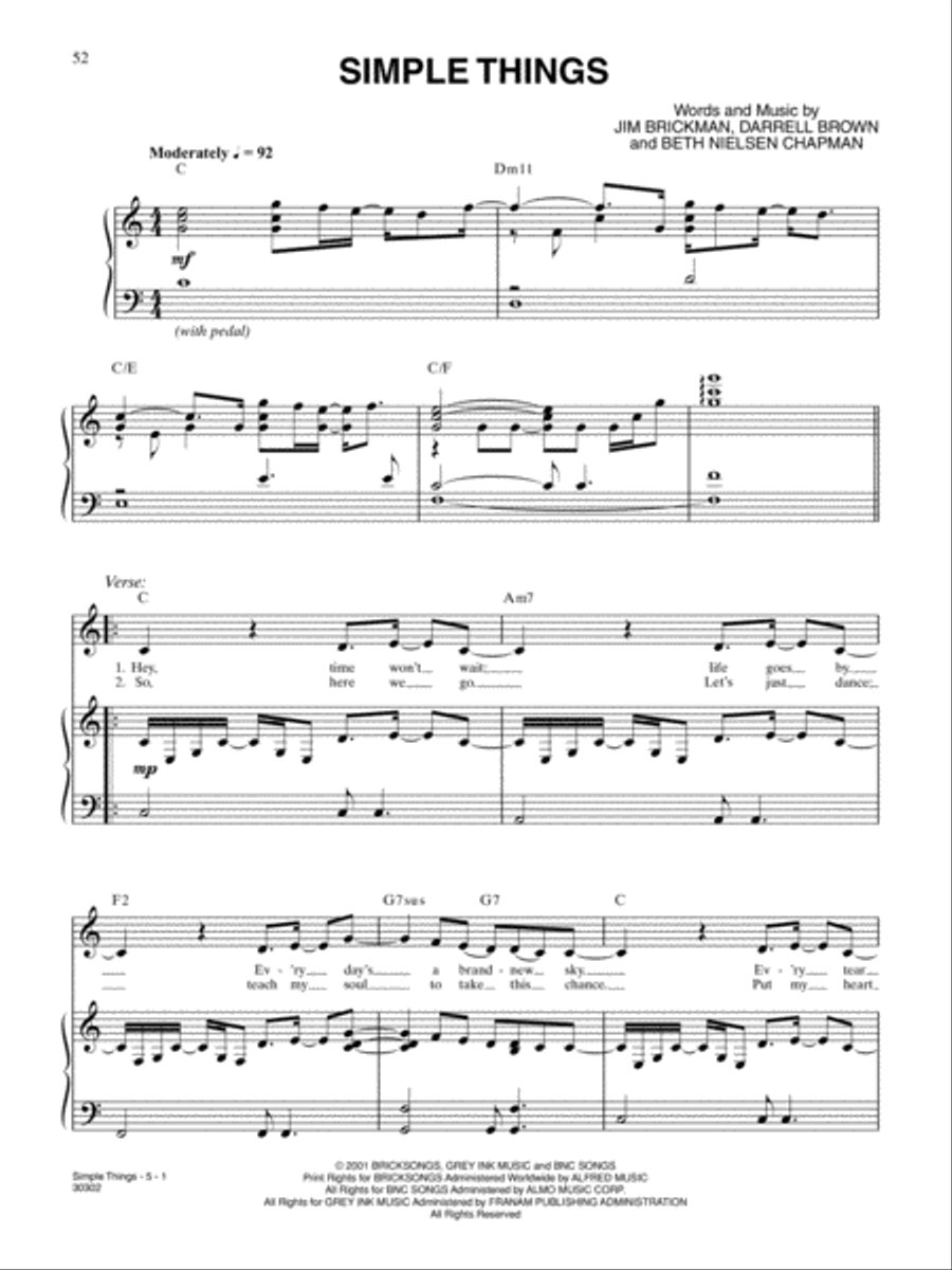 The Essential Jim Brickman Piano, Vocal, Guitar scores gallery preview page 53