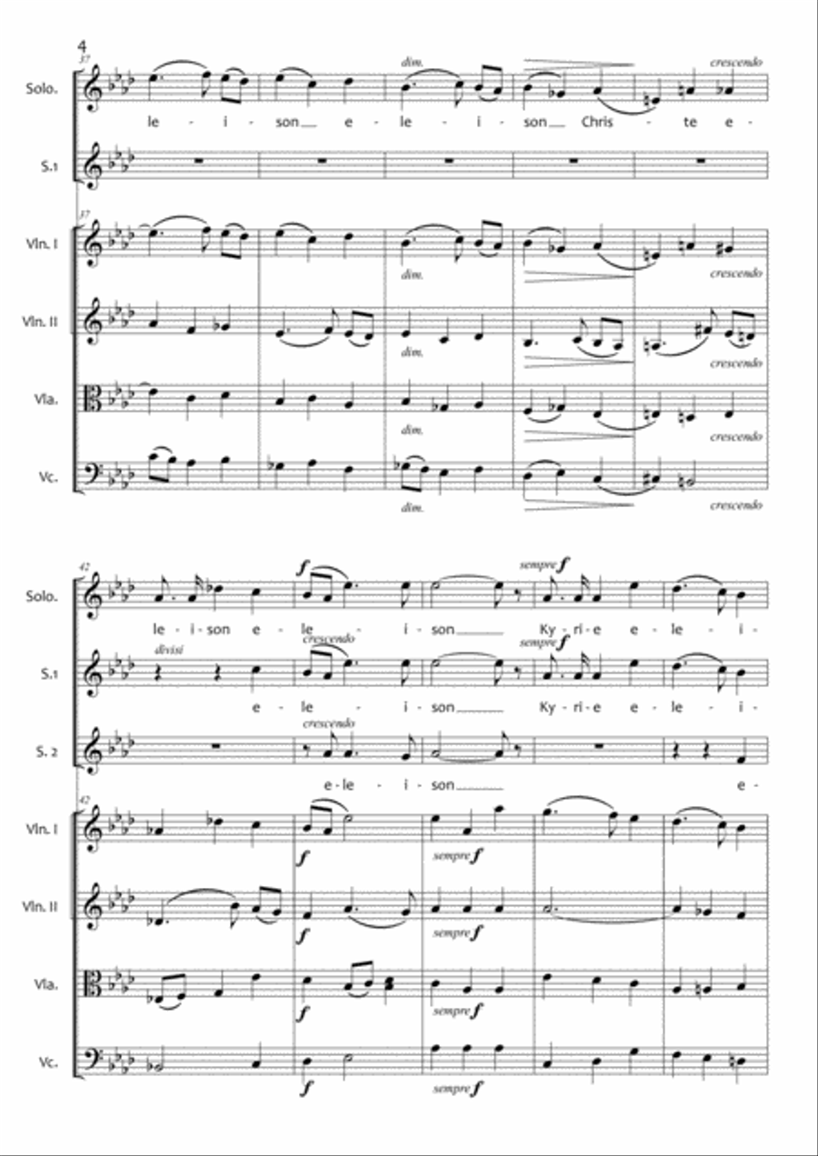 Messe Basse - G.Fauré - Female choir - String Quartet Women's Choir scores gallery preview page 5