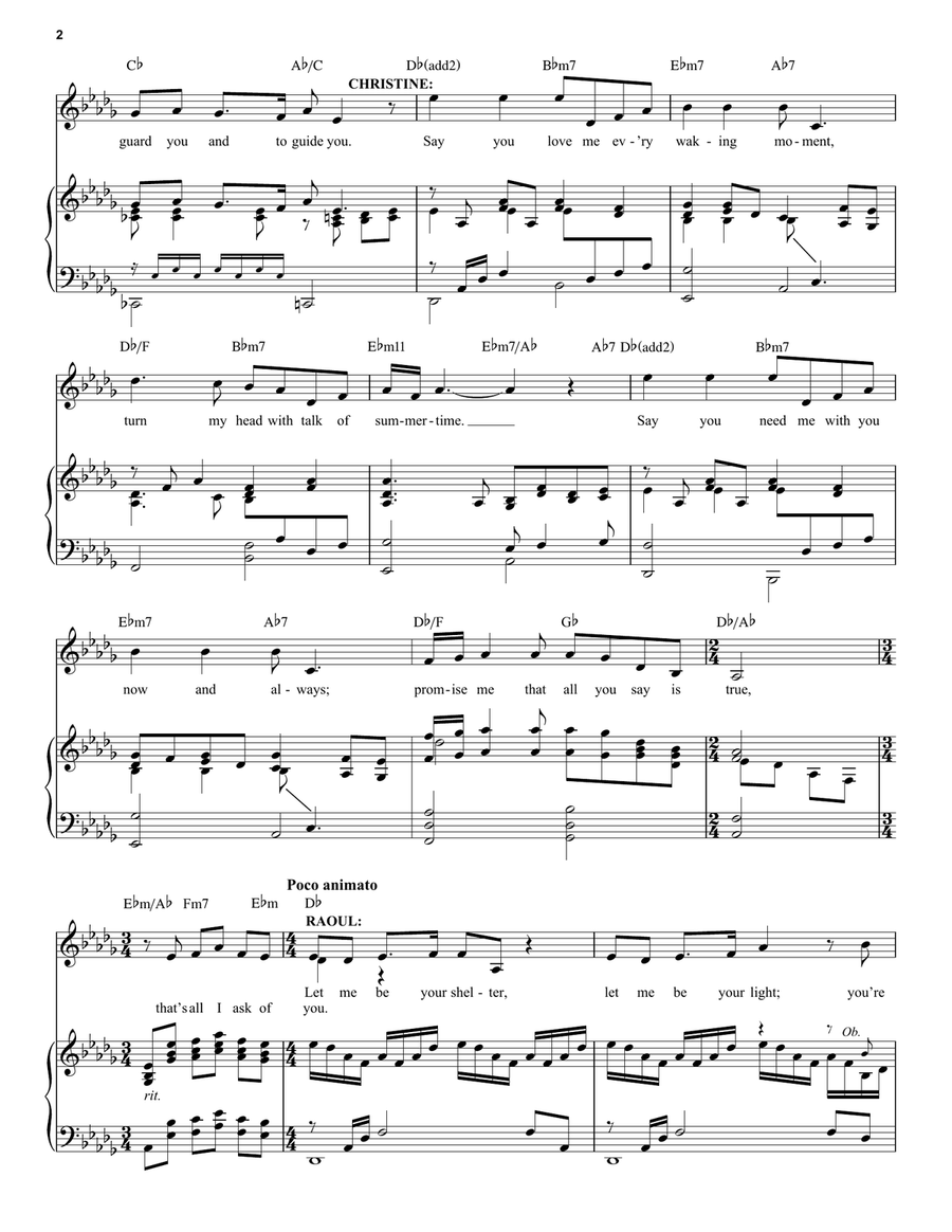 All I Ask Of You (from The Phantom Of The Opera) Piano, Vocal scores gallery preview page 2