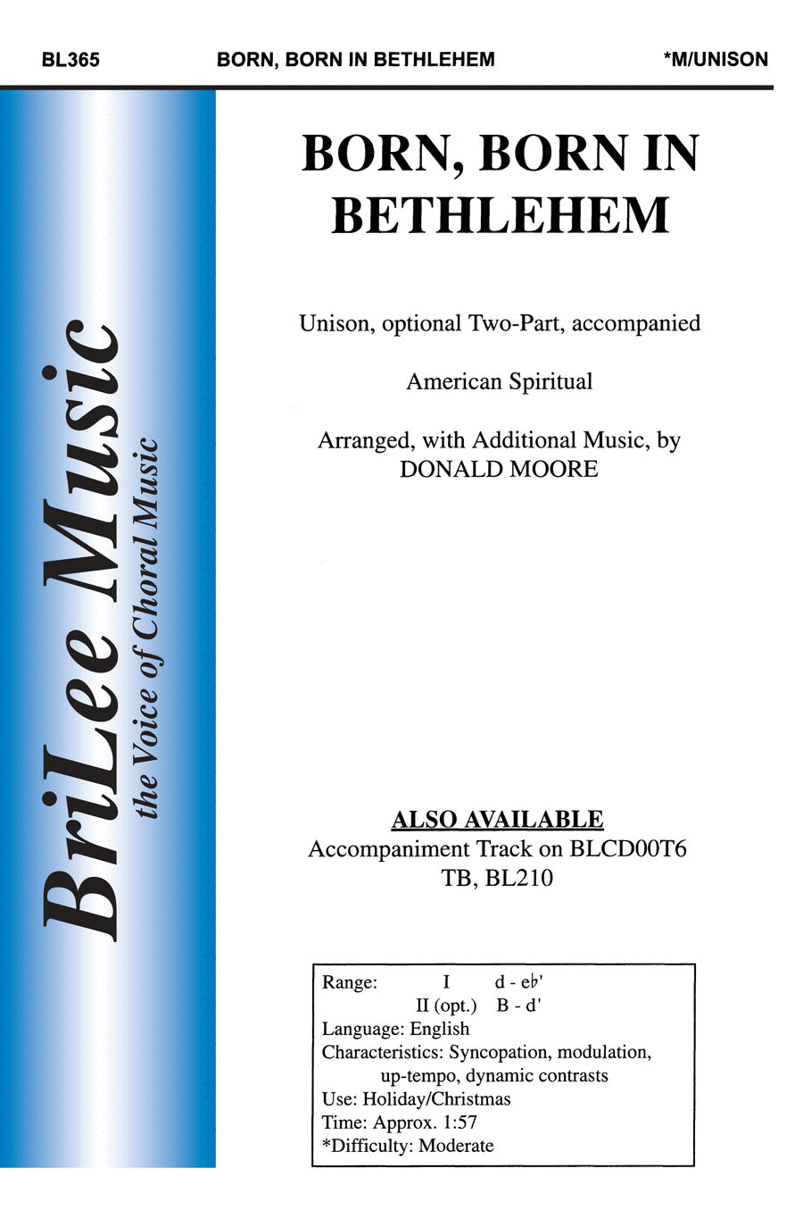 Born, Born in Bethlehem Unison Choir scores gallery preview page 1