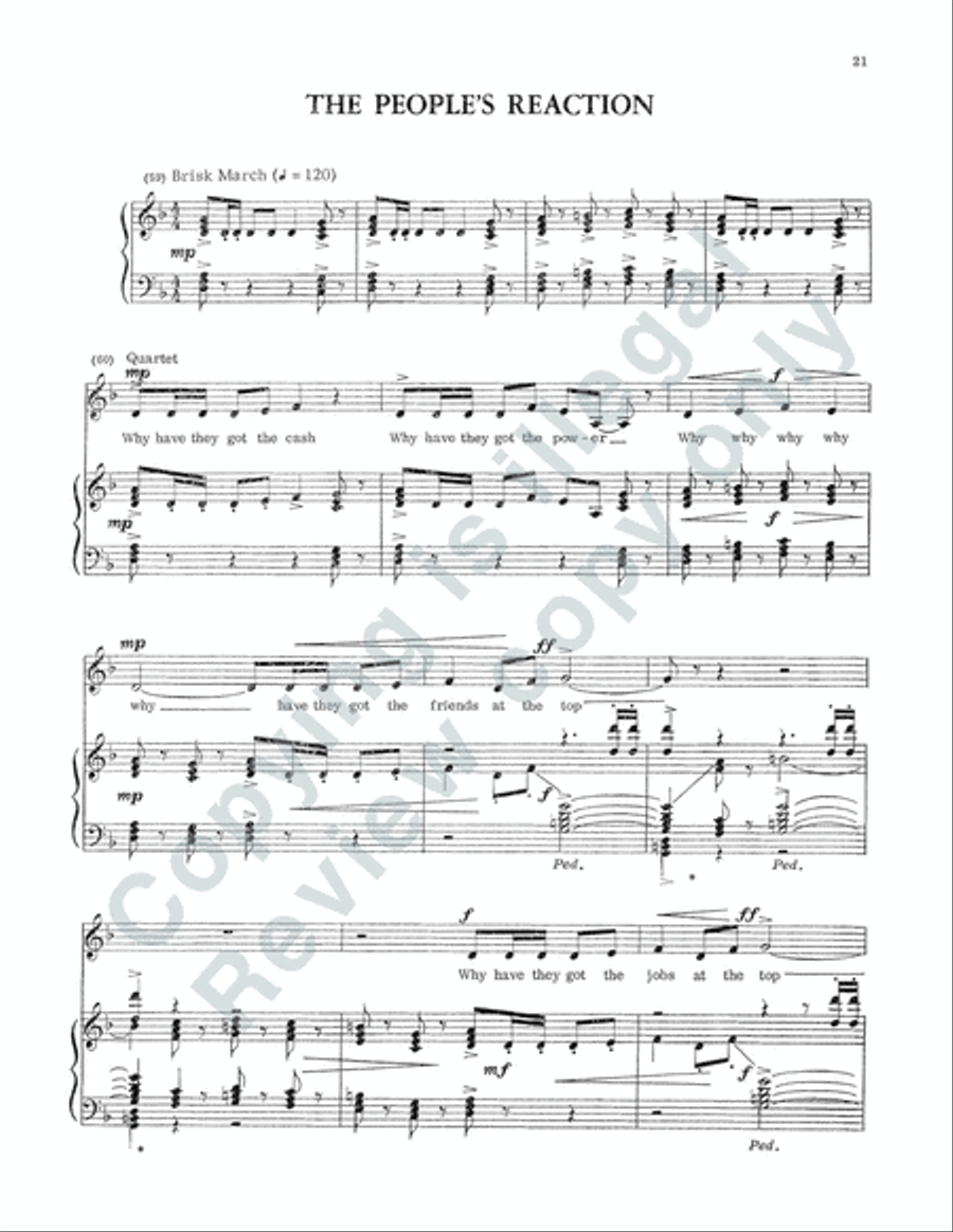 The persecution and assassination of Jean-Paul Marat as performed by the inmates of the Asylum of Charenton under the direction of the Marquis de Sade (Vocal Score) 4-Part scores gallery preview page 12
