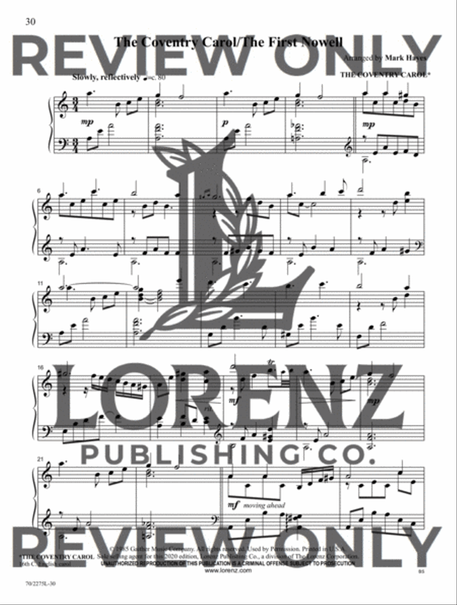 Christmas at the Keyboard Piano Solo scores gallery preview page 15