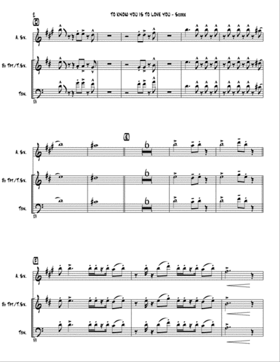 To Know You Is To Love You Small Ensemble scores gallery preview page 4