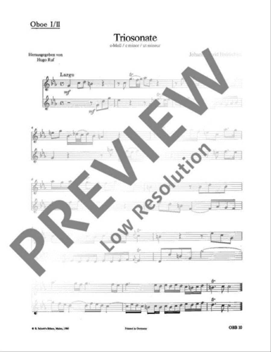 Triosonata C minor Oboe scores gallery preview page 18