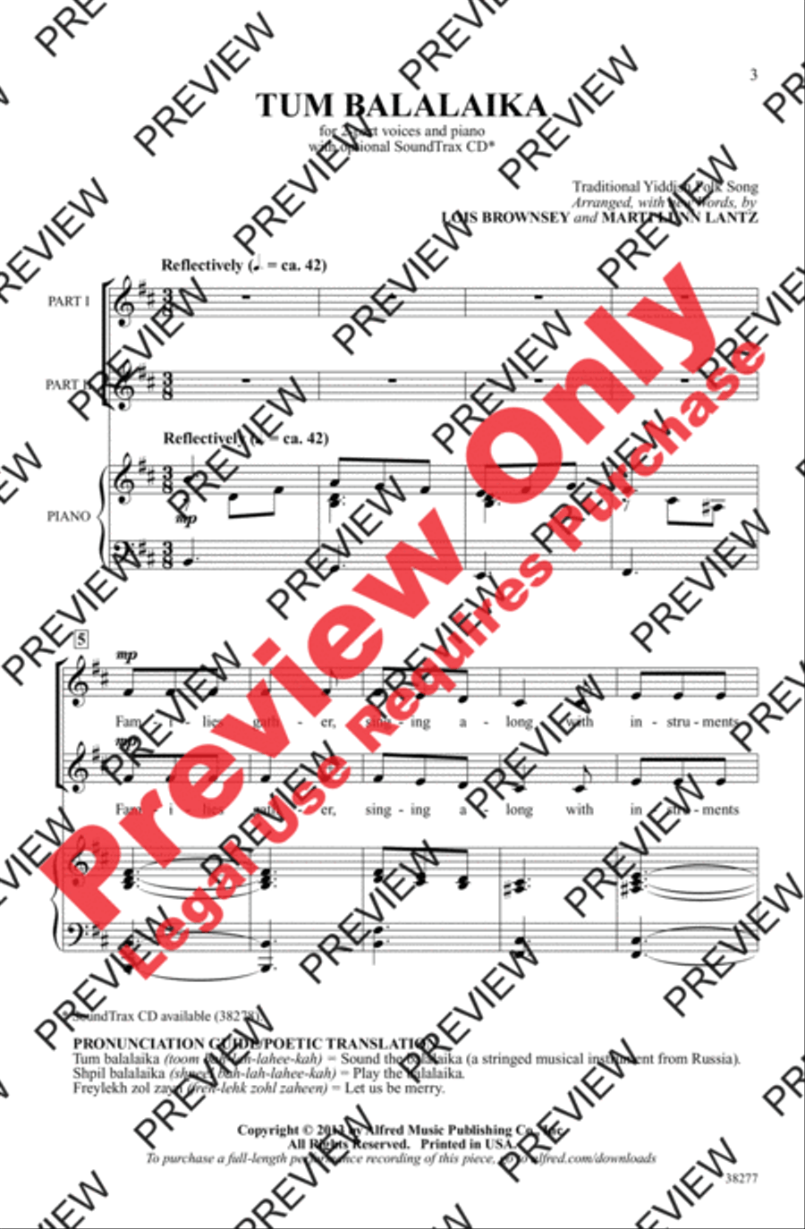 Tum Balalaika Tum Balalaika 2-Part scores gallery preview page 2