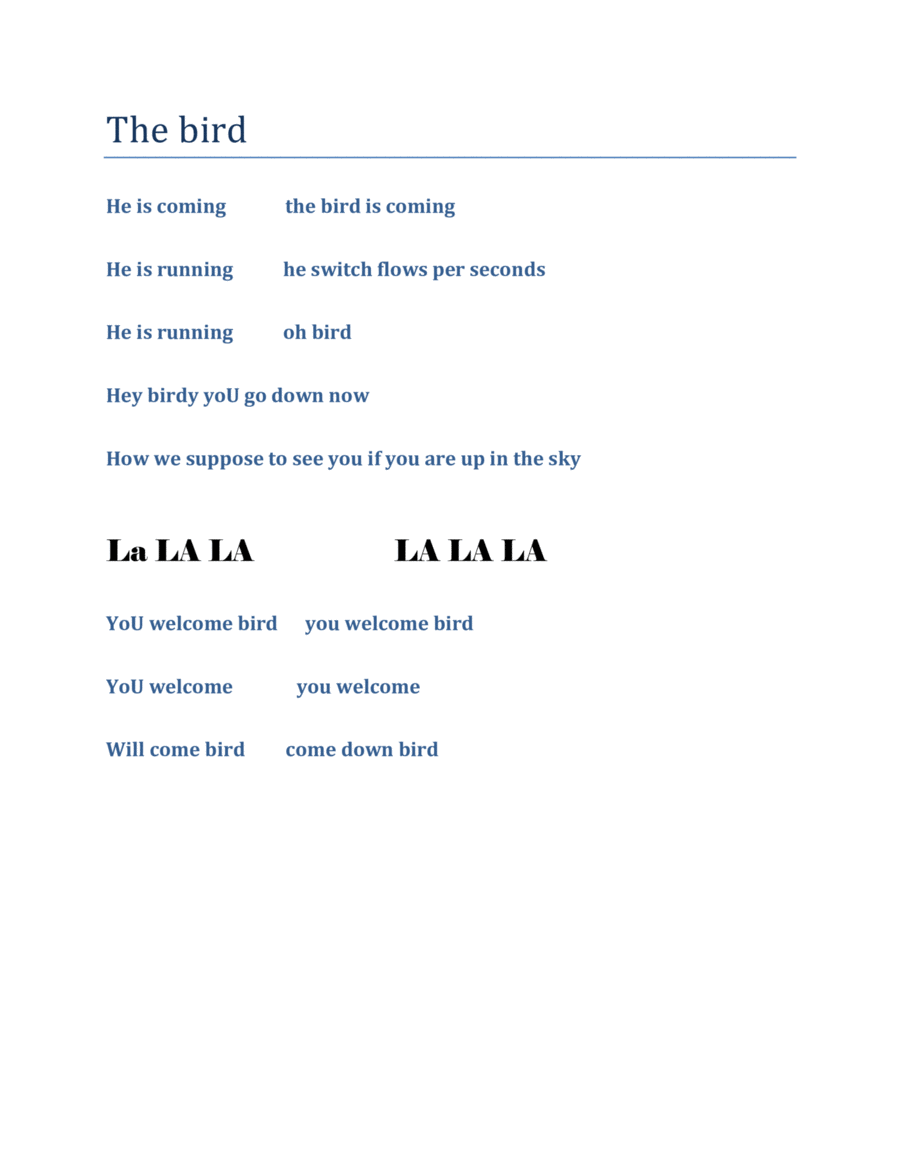 THE BIRD 2 Pianos, 4-Hands scores gallery preview page 1