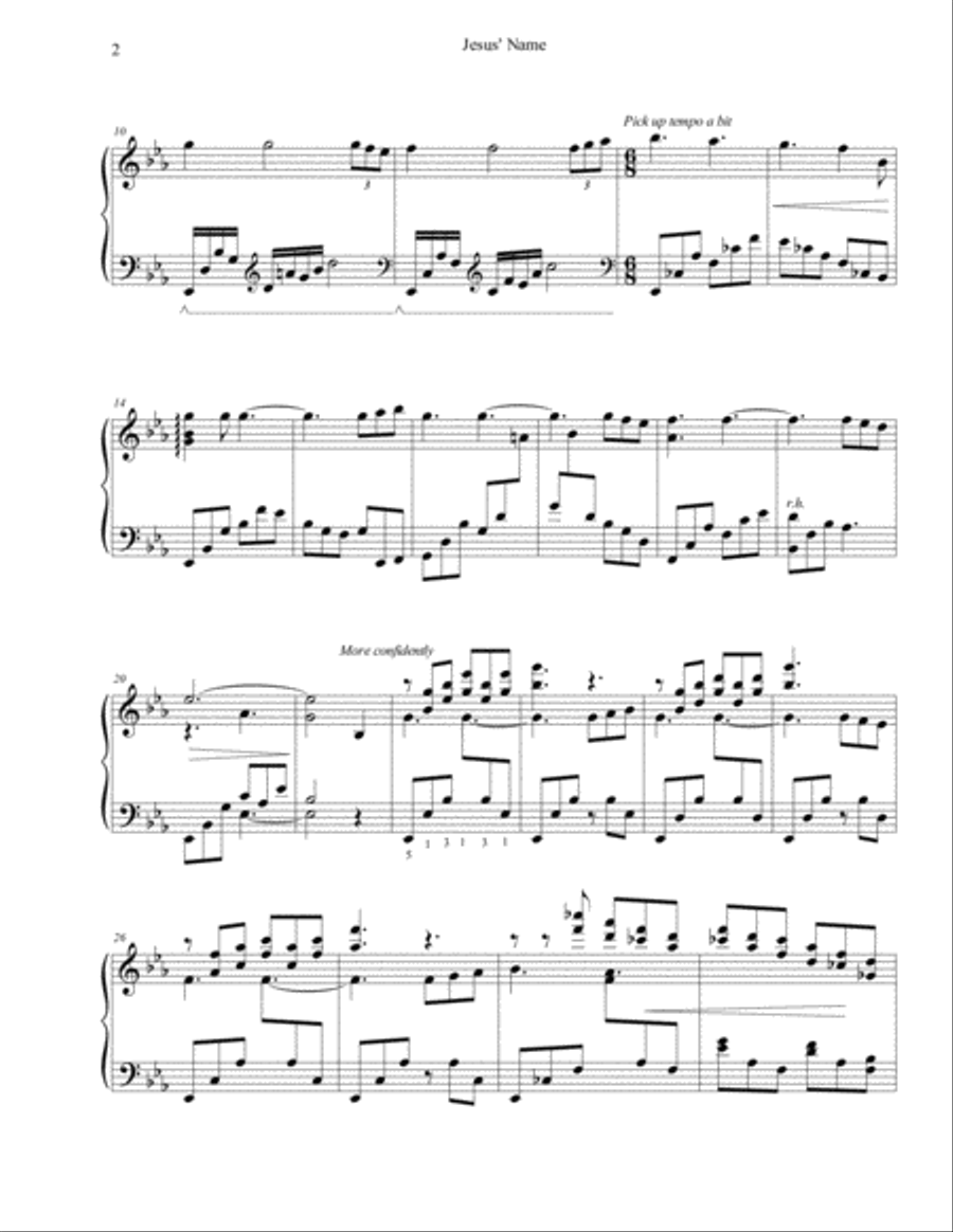 Jesus' Name Jesus' Name Small Ensemble scores gallery preview page 2
