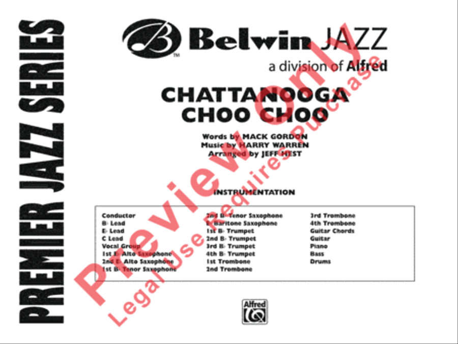 Chattanooga Choo Choo Chattanooga Choo Choo Jazz Ensemble scores gallery preview page 2