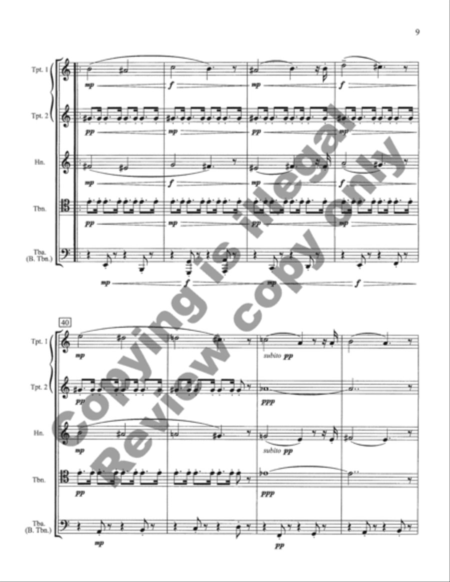Inaugural Marches Brass Quintet scores gallery preview page 6