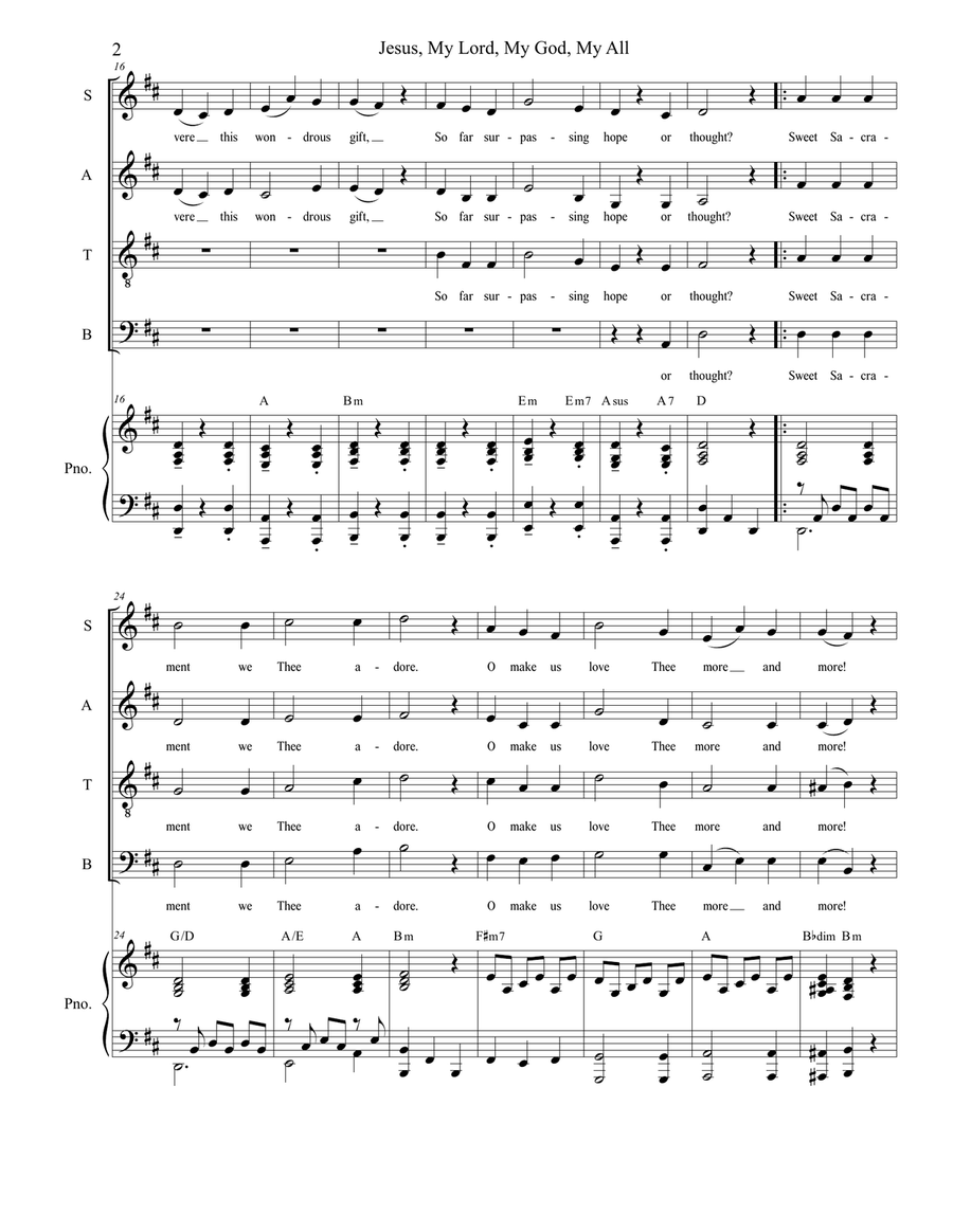 Jesus, My Lord, My God, My All (SATB) 4-Part scores gallery preview page 3