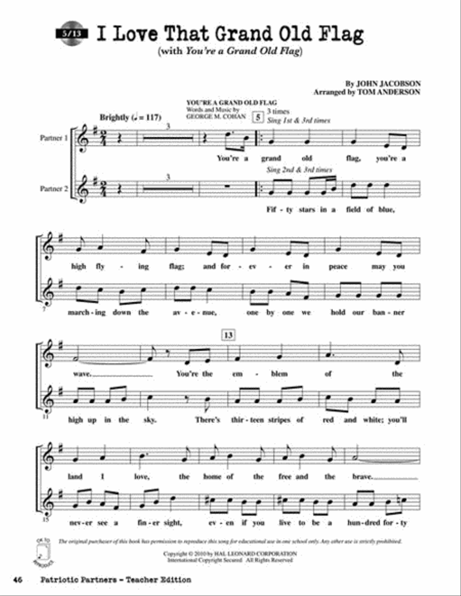 Patriotic Partners Choir scores gallery preview page 3