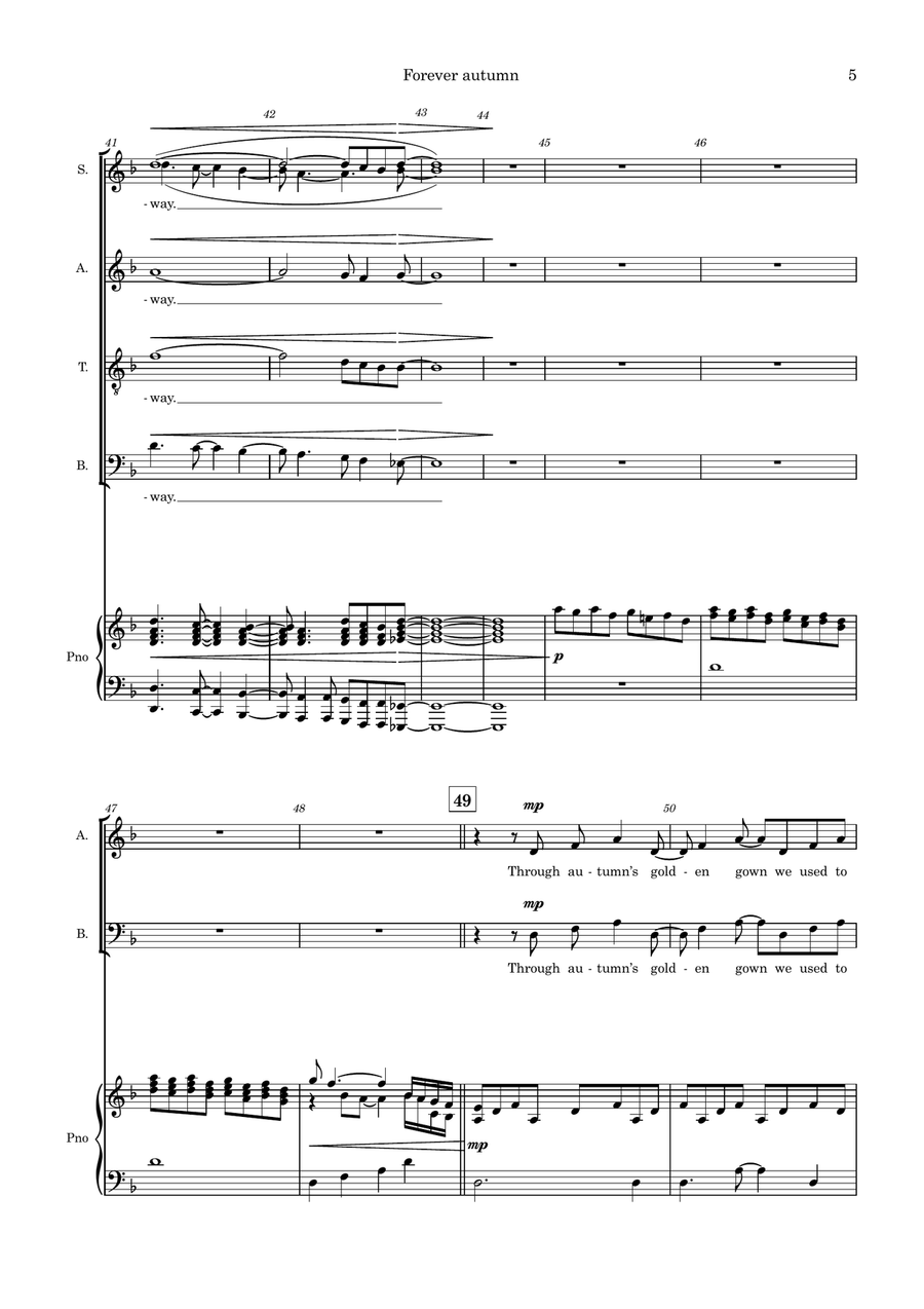 Forever Autumn 4-Part scores gallery preview page 5