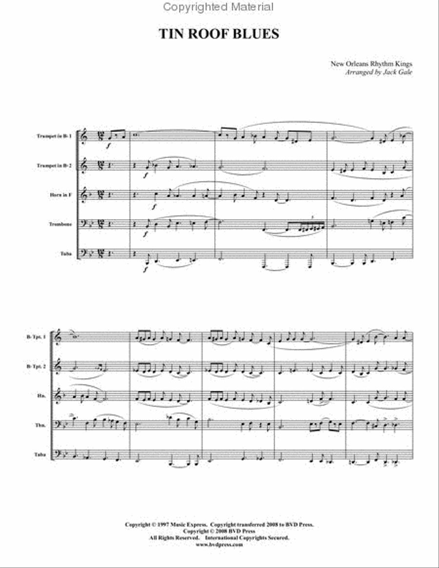 Tales from the Jazz Age Brass Quintet scores gallery preview page 7