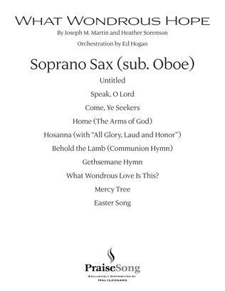 What Wondrous Hope (A Service of Promise, Grace and Life) - Soprano Sax (sub. Oboe)