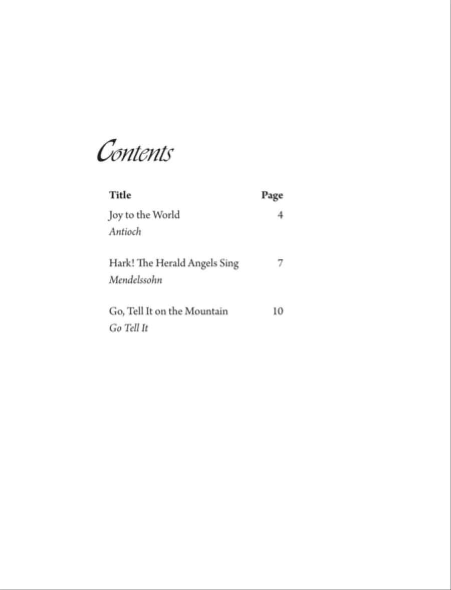 Joy to the World: Three Christmas Carol Settings for Organ Organ Solo scores gallery preview page 2