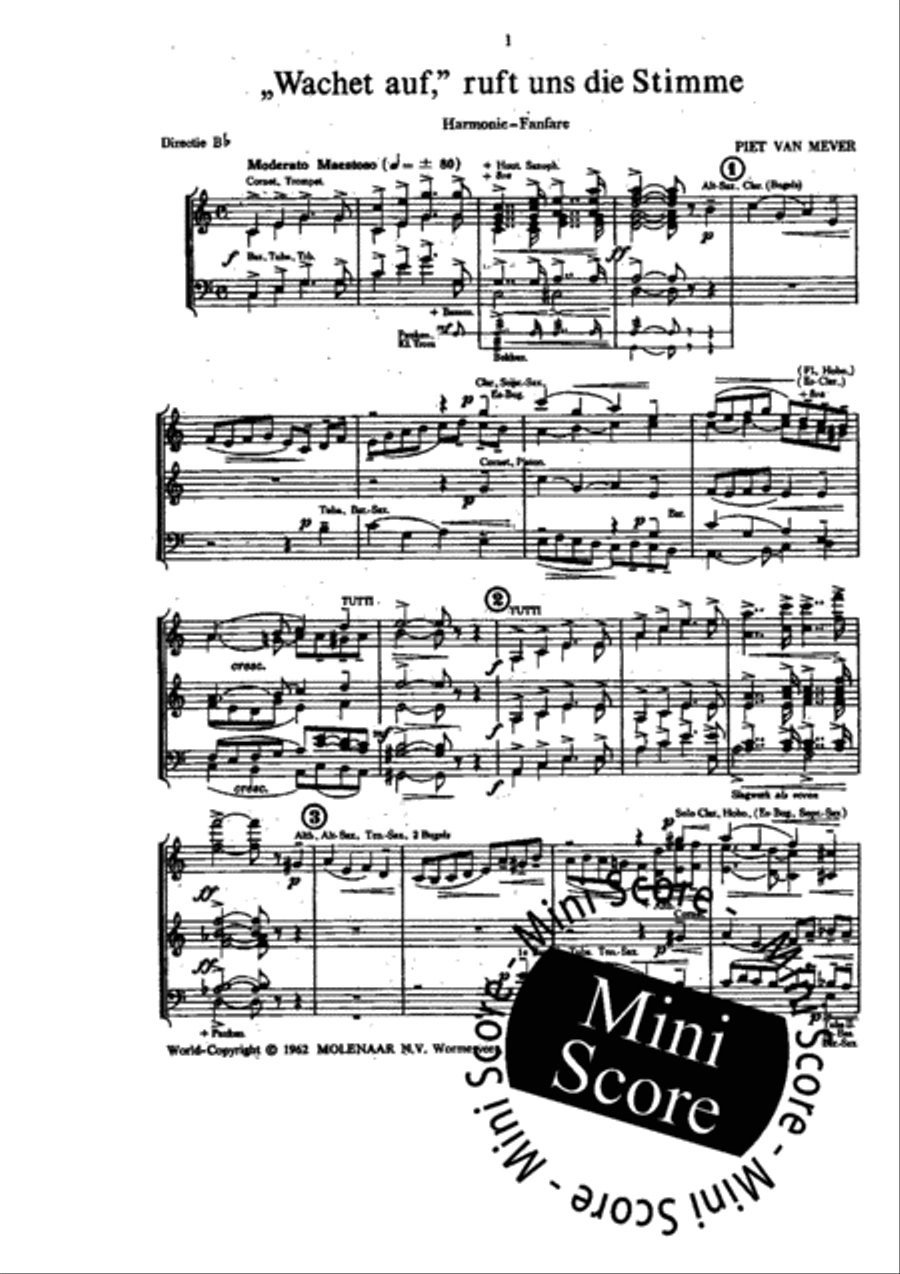 Wachet Auf, Ruft Uns Die Stimme Fanfare Band scores gallery preview page 4