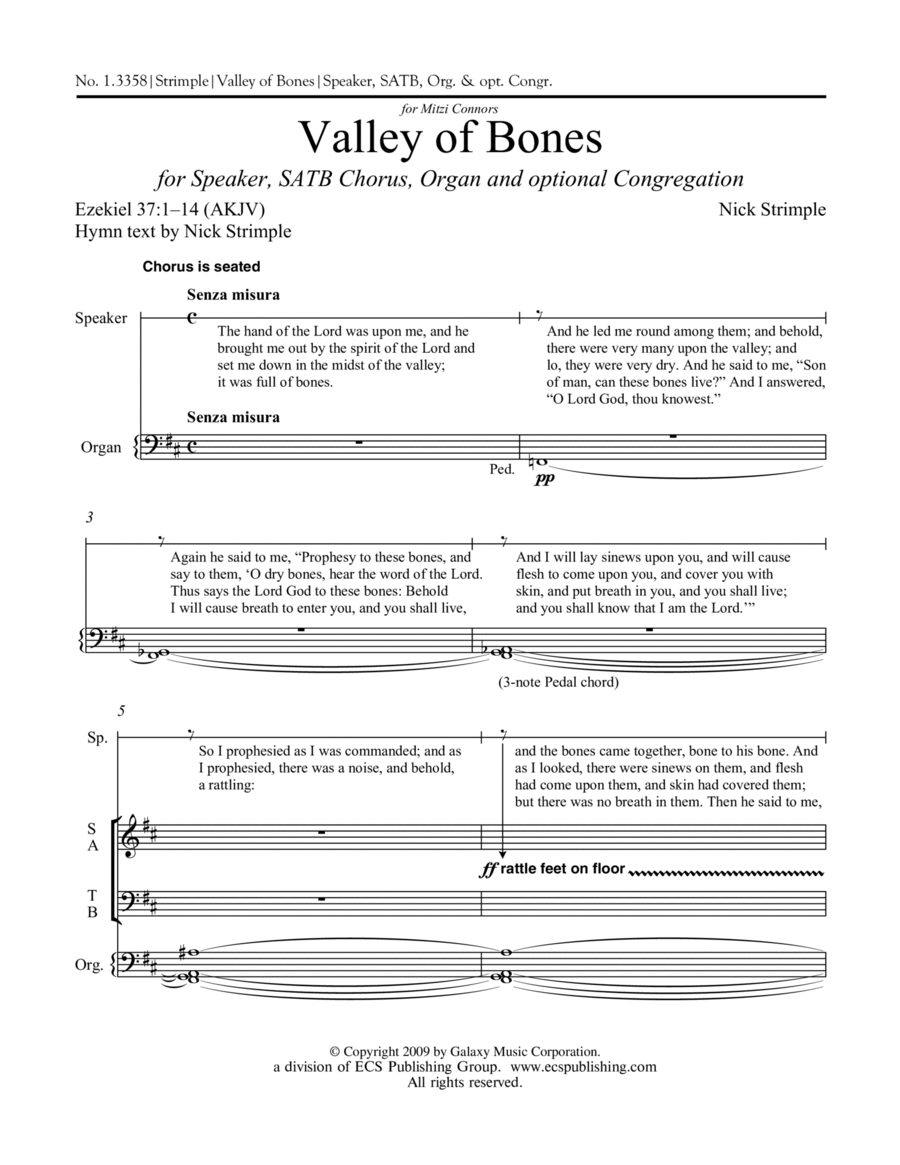 Valley of Bones Valley of Bones 4-Part scores gallery preview page 1