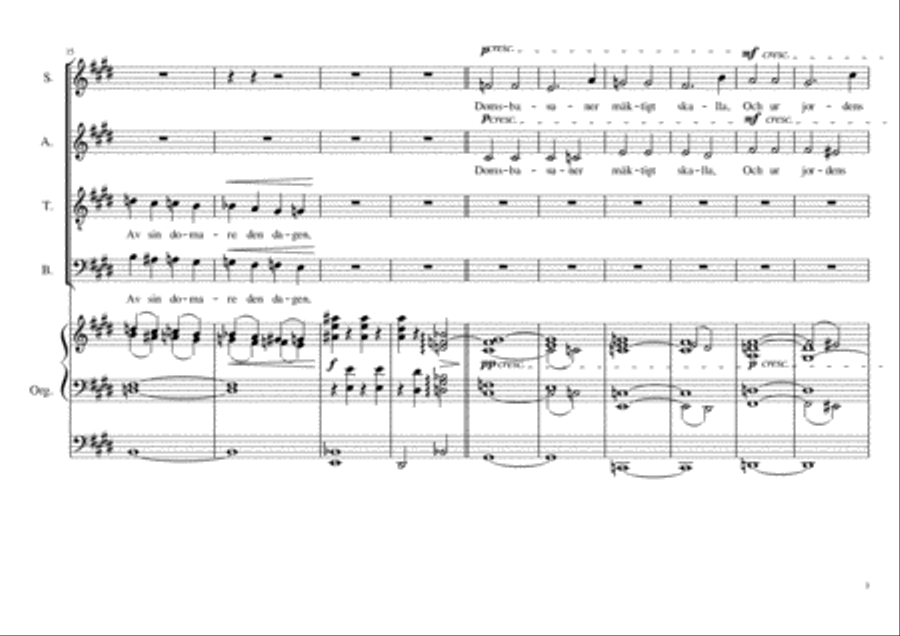 Dies irae for satb and organ