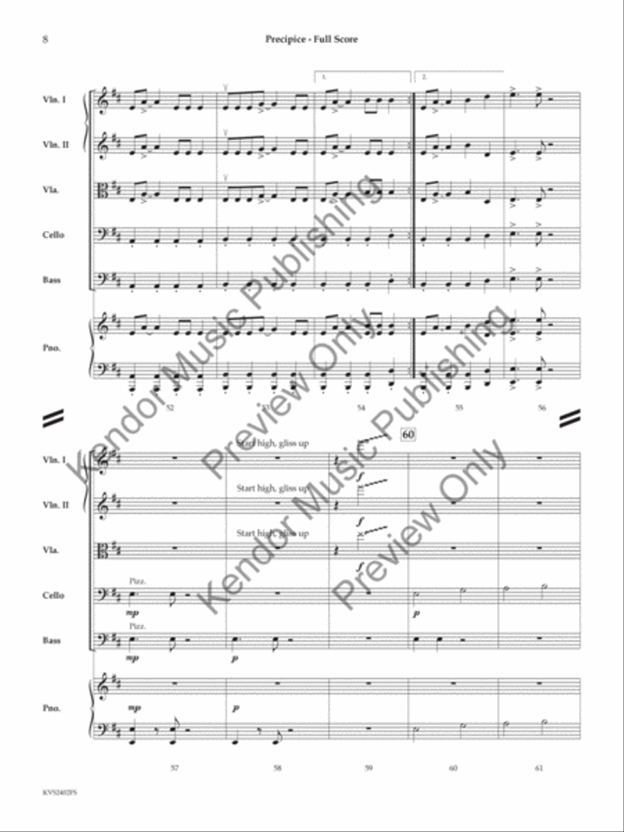 Precipice Precipice String Orchestra scores gallery preview page 9