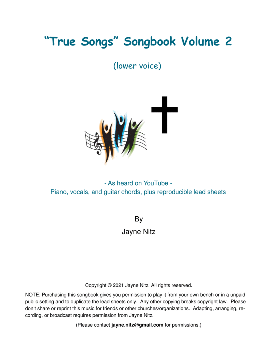 True Songs Songbook Volume 2 (low voice) Low Voice scores gallery preview page 1