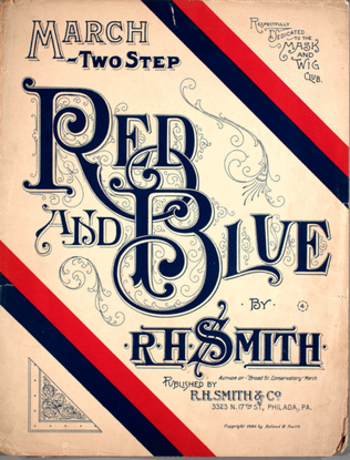 Book cover for Red and Blue. March-Two-Step