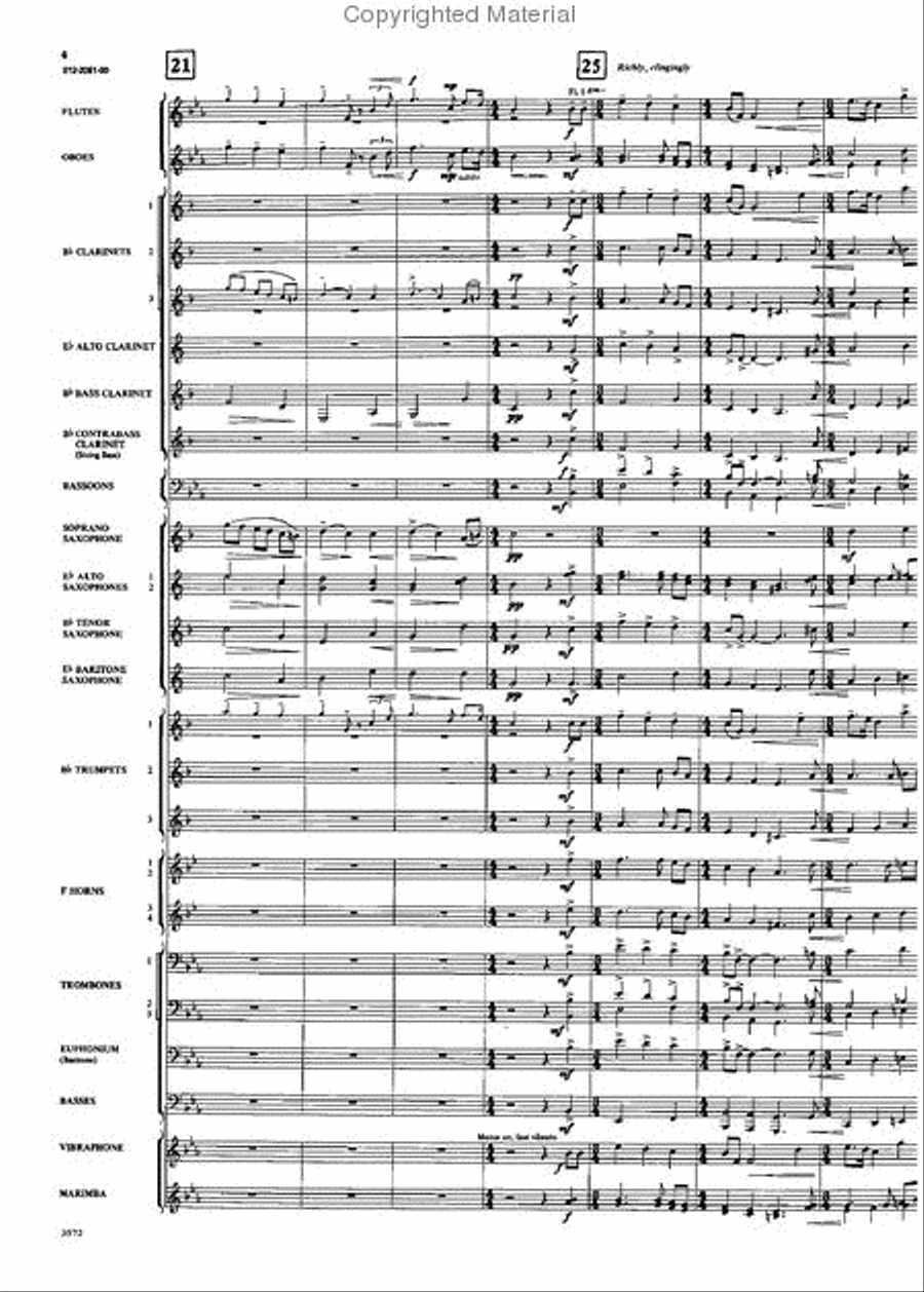 Two Grainger Melodies Concert Band scores gallery preview page 5
