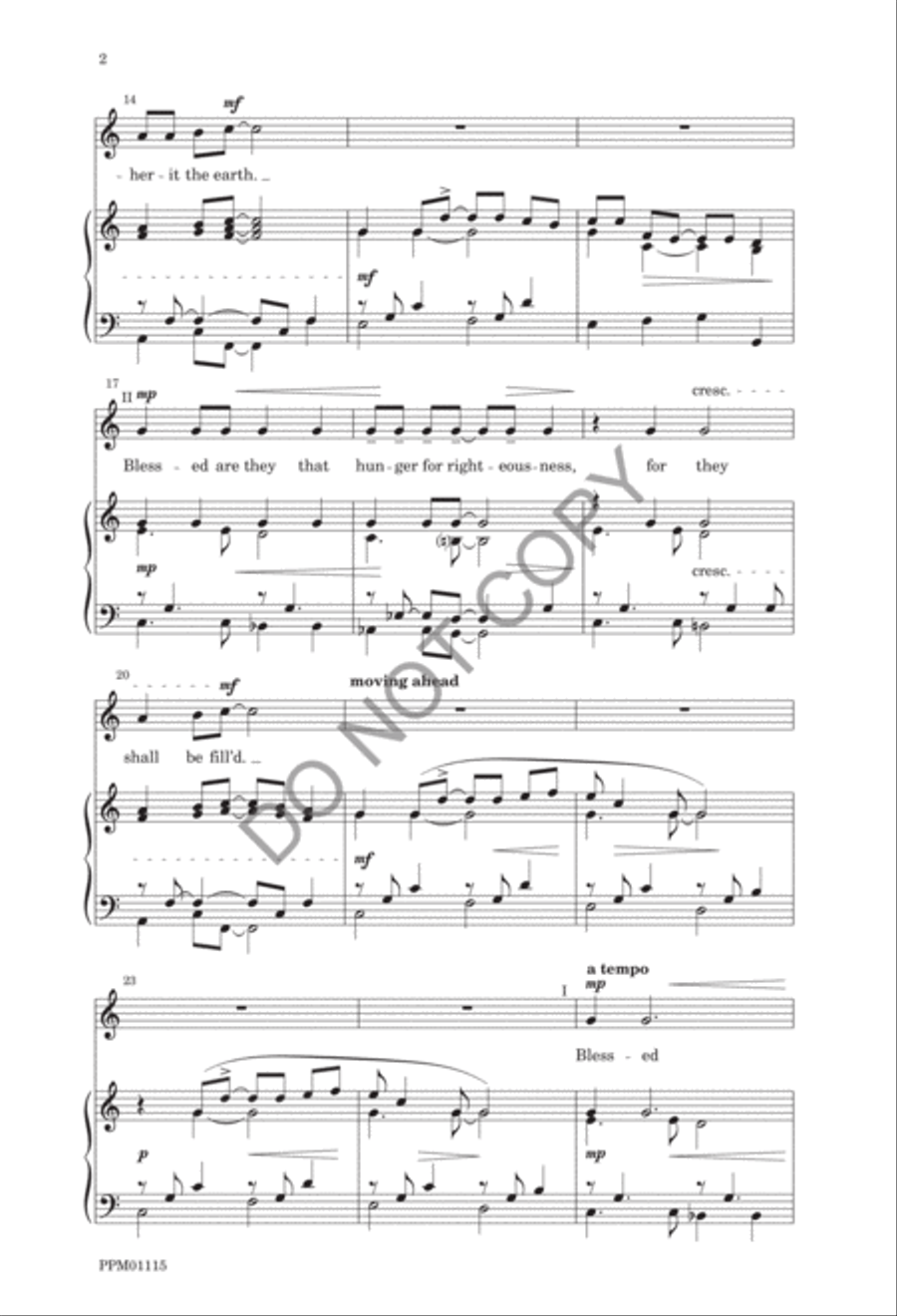 Beatitudes Beatitudes Unison Choir scores gallery preview page 4
