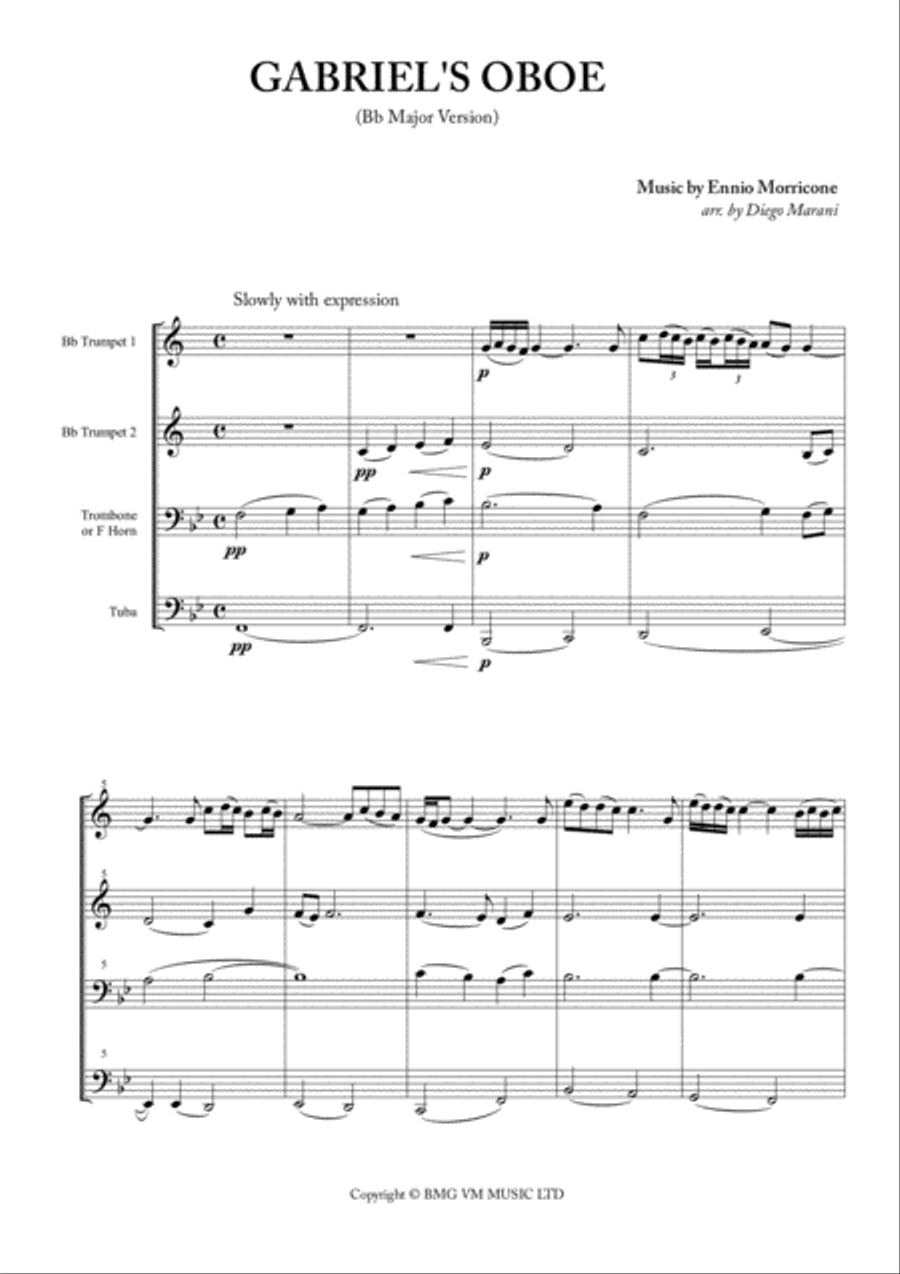 Gabriel's Oboe Brass Ensemble scores gallery preview page 5