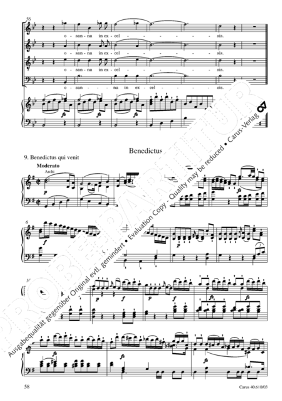Theresienmesse in B 4-Part scores gallery preview page 59