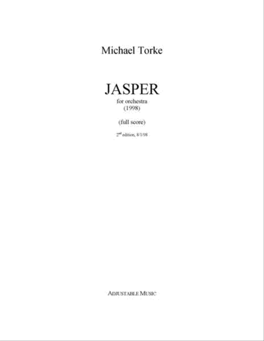 Jasper (score) Jasper (score) Full Orchestra scores gallery preview page 1