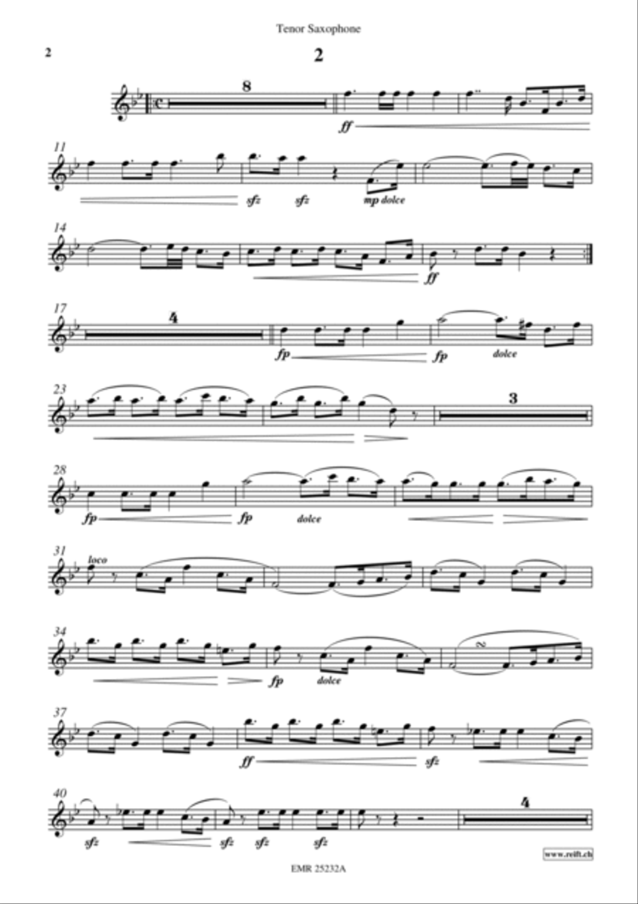 2 Marches Tenor Saxophone scores gallery preview page 3