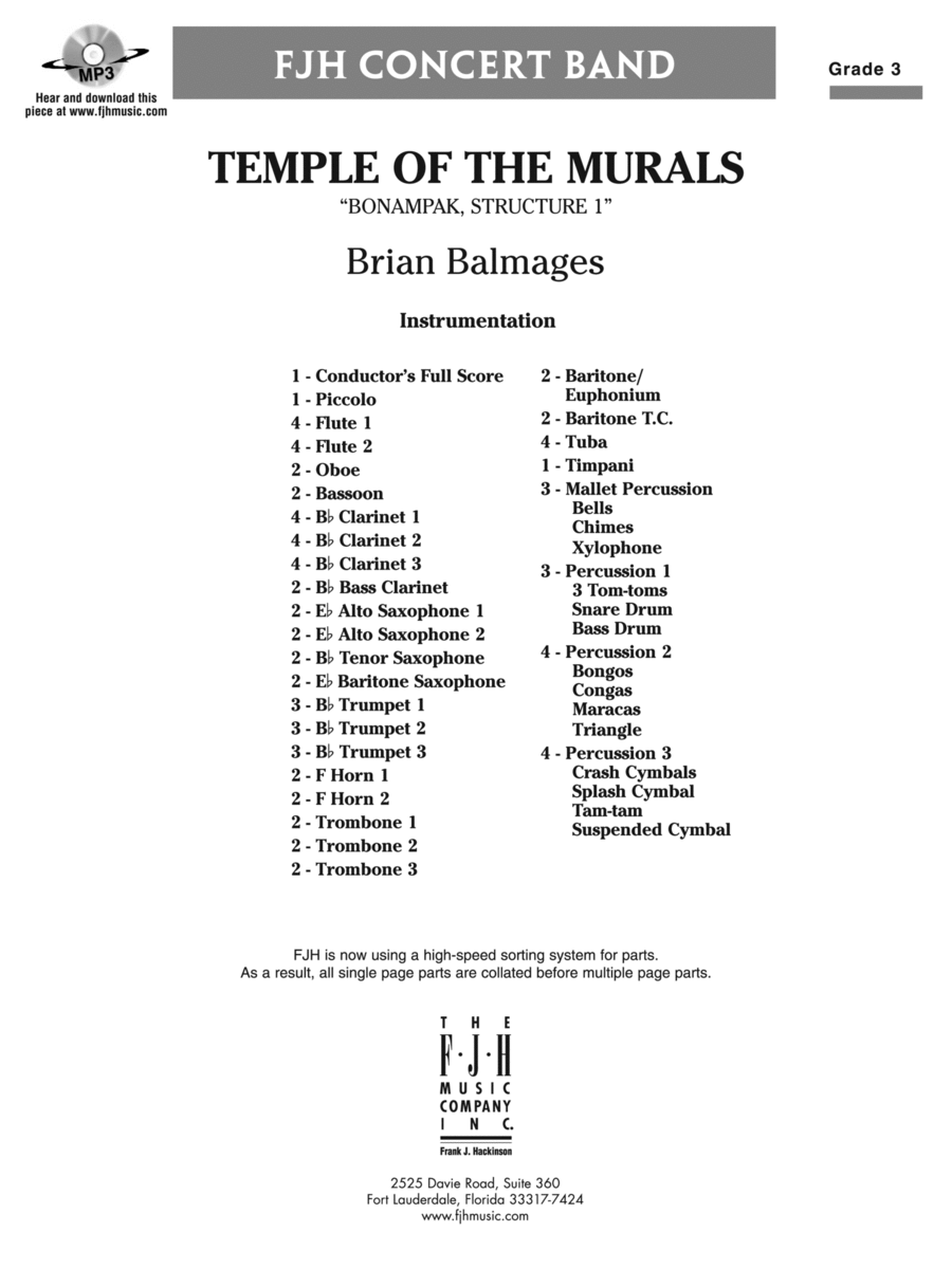 Temple of the Murals: Score