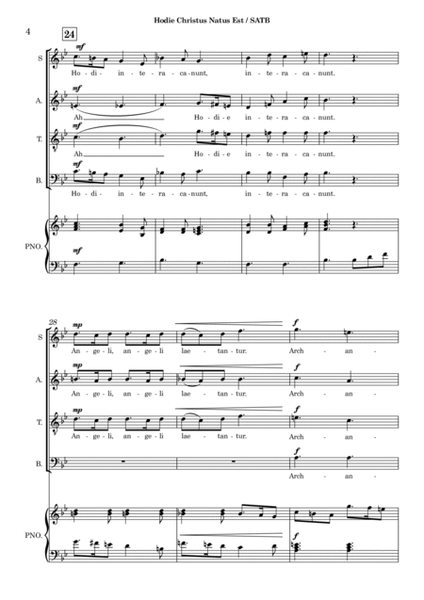 Hodie Christus Natus Est (SATB) image number null