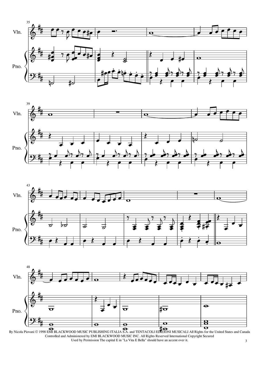 Life Is Beautiful (la Vita E Bella) Small Ensemble scores gallery preview page 3