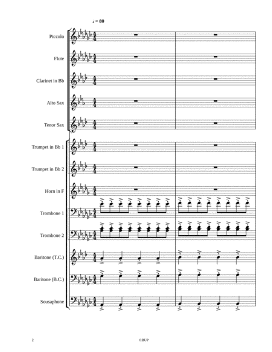 Drake-God's Plan Drake-God's Plan Marching Band scores gallery preview page 2