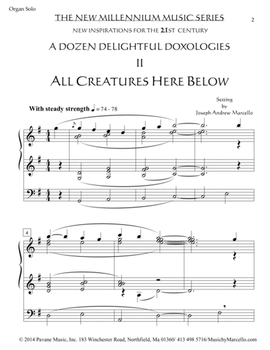 Delightful Doxology II - All Creatures Here Below - Organ (G) image number null