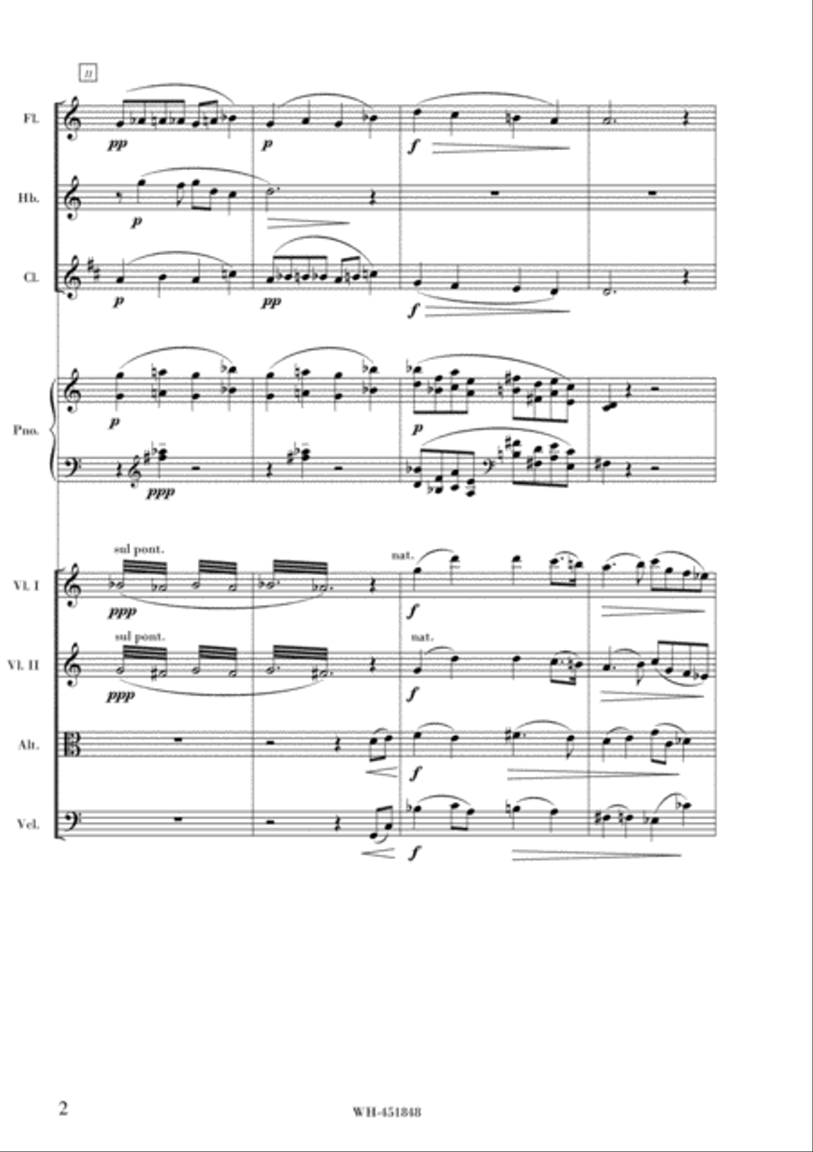BERCEUSE SUR LE NOM D'I.R.I.S. , OP. 48 Small Ensemble scores gallery preview page 2